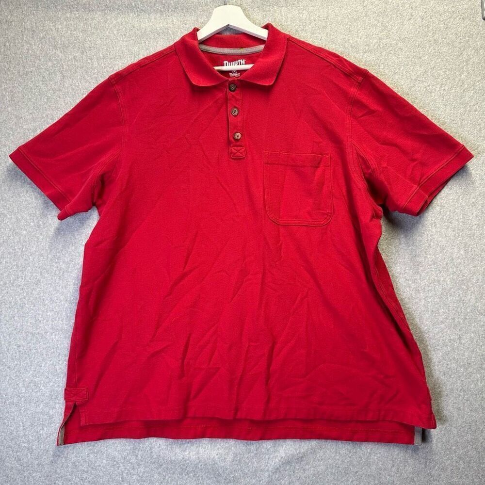 Duluth Trading Co Men’s Size 2XLPolo Shirt Red Heavyweight Relaxed Casual